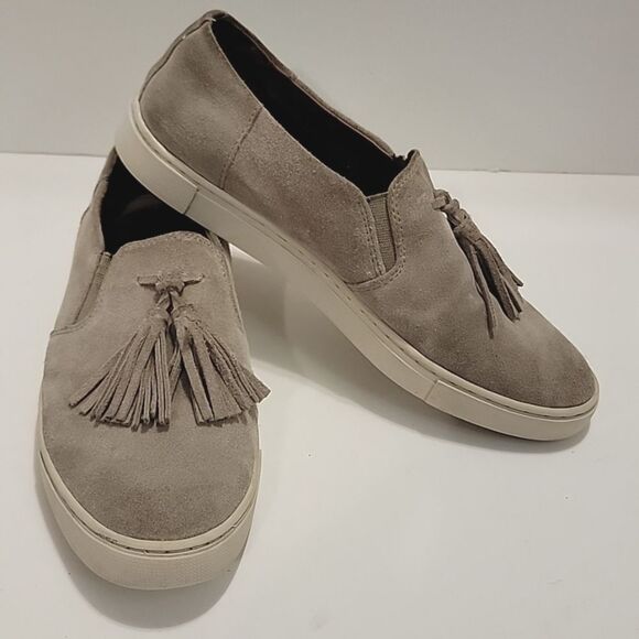 FRYE Ash Suede Tassel Slip On Shoes size 9.5 - Picture 1 of 10